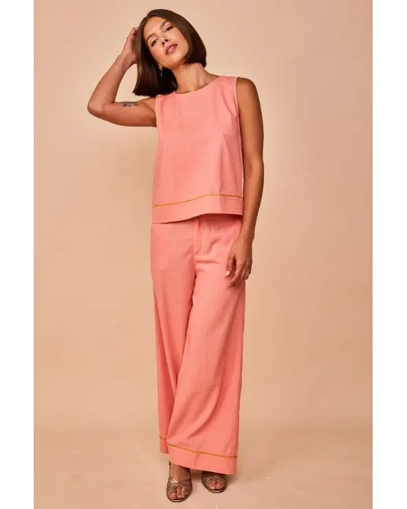 Pantalón Sopela Rosa Empolvado Smile total look Esenziashopping Zaragoza