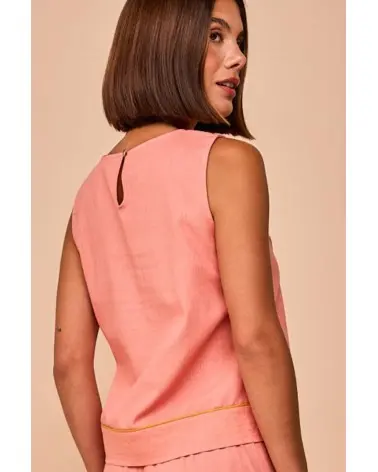 Top Elantxobe Rosa Empolvado Smile espalda Esenziashopping Zaragoza