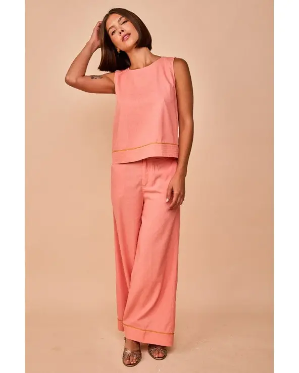 Top Elantxobe Rosa Empolvado Smile total look Esenziashopping Zaragoza