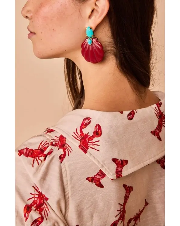 Vestido Corto Candás Rojo Smile detalle Esenziashopping Zaragoza